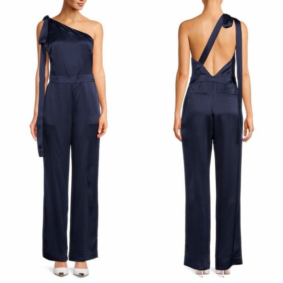 Reiss Pants - REISS Lucinda One Shoulder Jumpsuit
